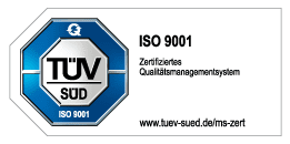 TÜV Zertifikat ISO 9001